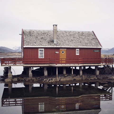 Norwegian house on pillars