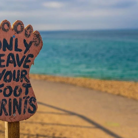 Foot in desert