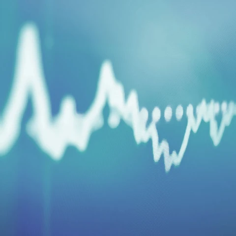 Graph on blue background