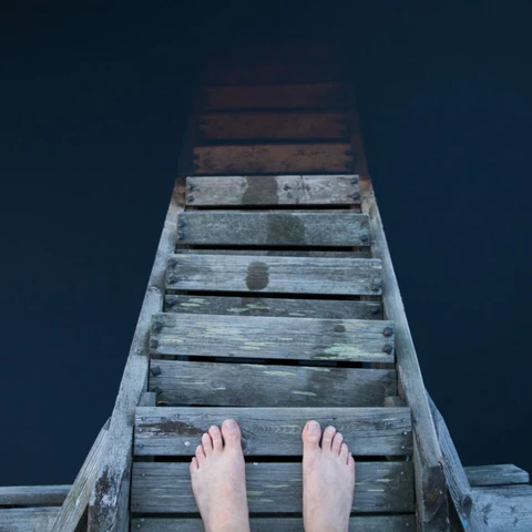 Standing on a pier