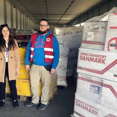 Nordea employees colleting items for Ukrainian employees