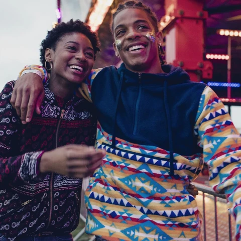 Smiling people at the fair