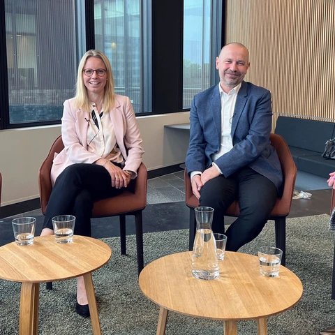 Lene Skole, CEO of the Lundbeck Foundation, Ole Buhl, Head of ESG at ATP, and Henriette Wennicke, Head of Investor Relations & Treasury at GN, Christina Gadeberg, Nordea 