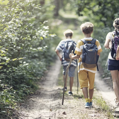 Family hiking