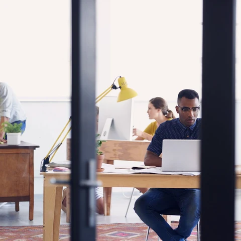 Group of young professionals working