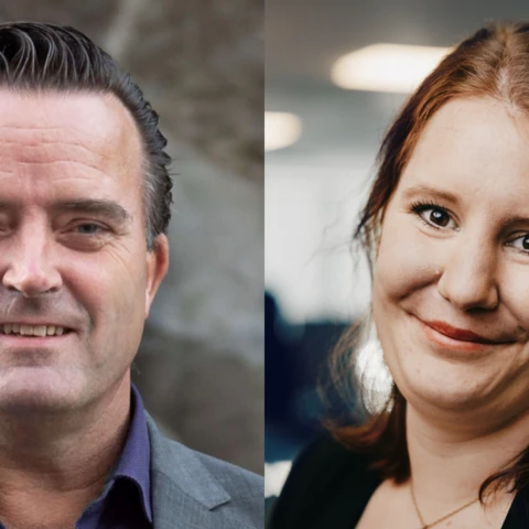 Amalia Krantz, bedrägeriexpert Nordea, och Jan Olsson, Polisen.