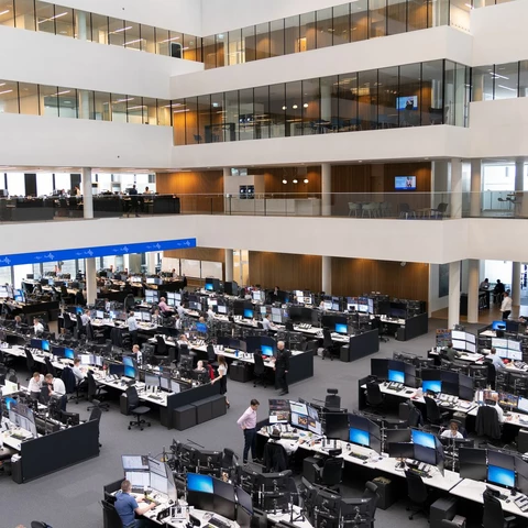 Nordea's trading floor in Copenhagen, Denmark. 
