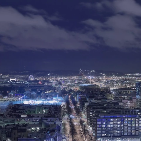 Winter night in Gothenburg City 