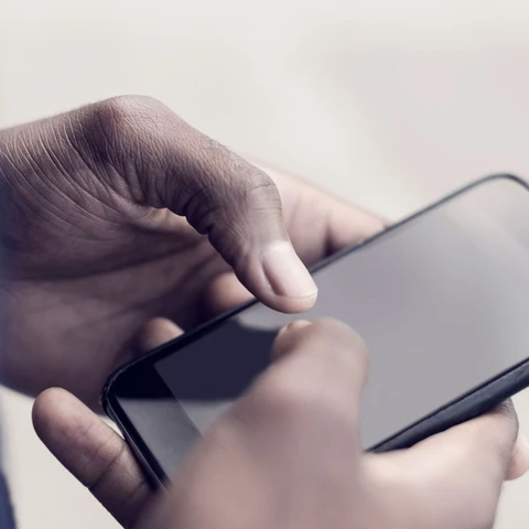 Person using mobile phone