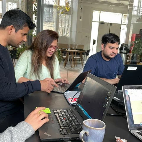 People sitting with computers