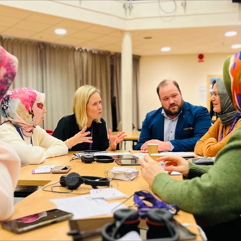 People around a table