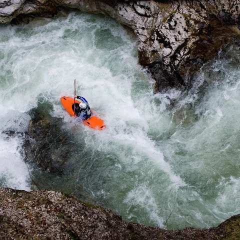 Kayaker in the rapids