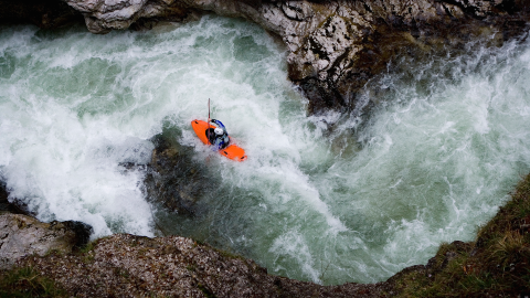 Kayaker in the rapids