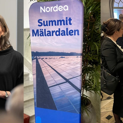 Annika Winsth och Per Långsved på Nordea Summit Mälardalen.