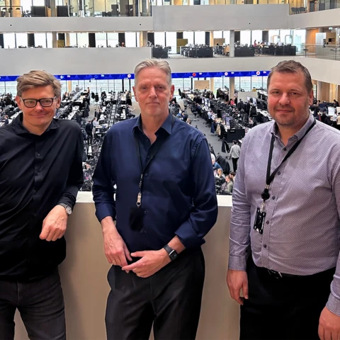 når cheføkonom Helge J. Pedersen, chefanalytiker Anders Svendsen og chefanalytiker Anders Skytte Aalund 