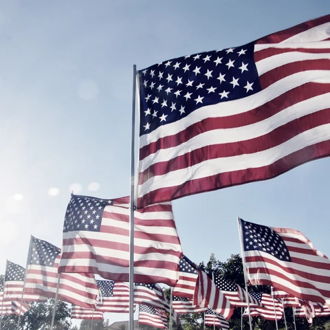 American flags