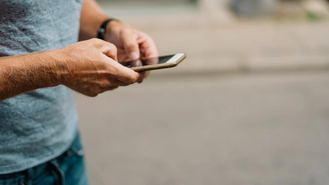 Man with a mobile phone
