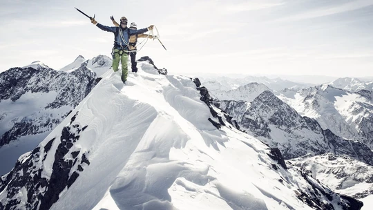 Success - Men on glacier